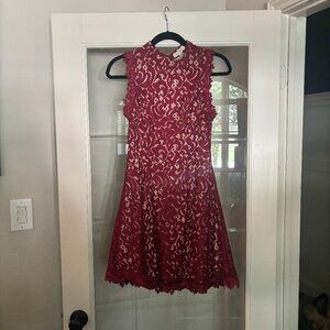 Francesca's Red Lace Dress Size S